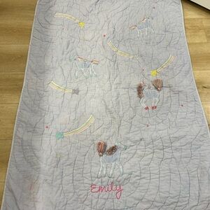 Pottery Barn Kids Rainbow Unicorn Toddler Quilt